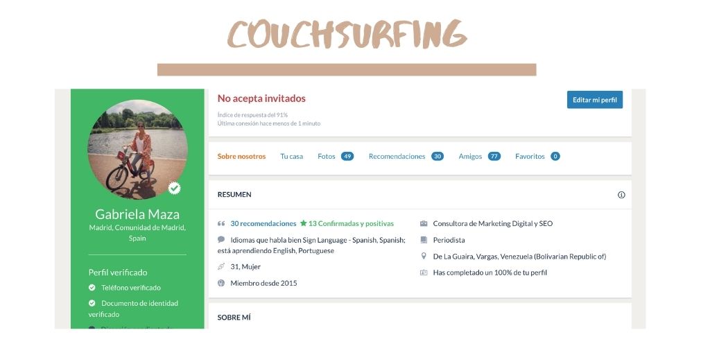 Como tener una buena experiencia en Couchsurfing couchsurfing